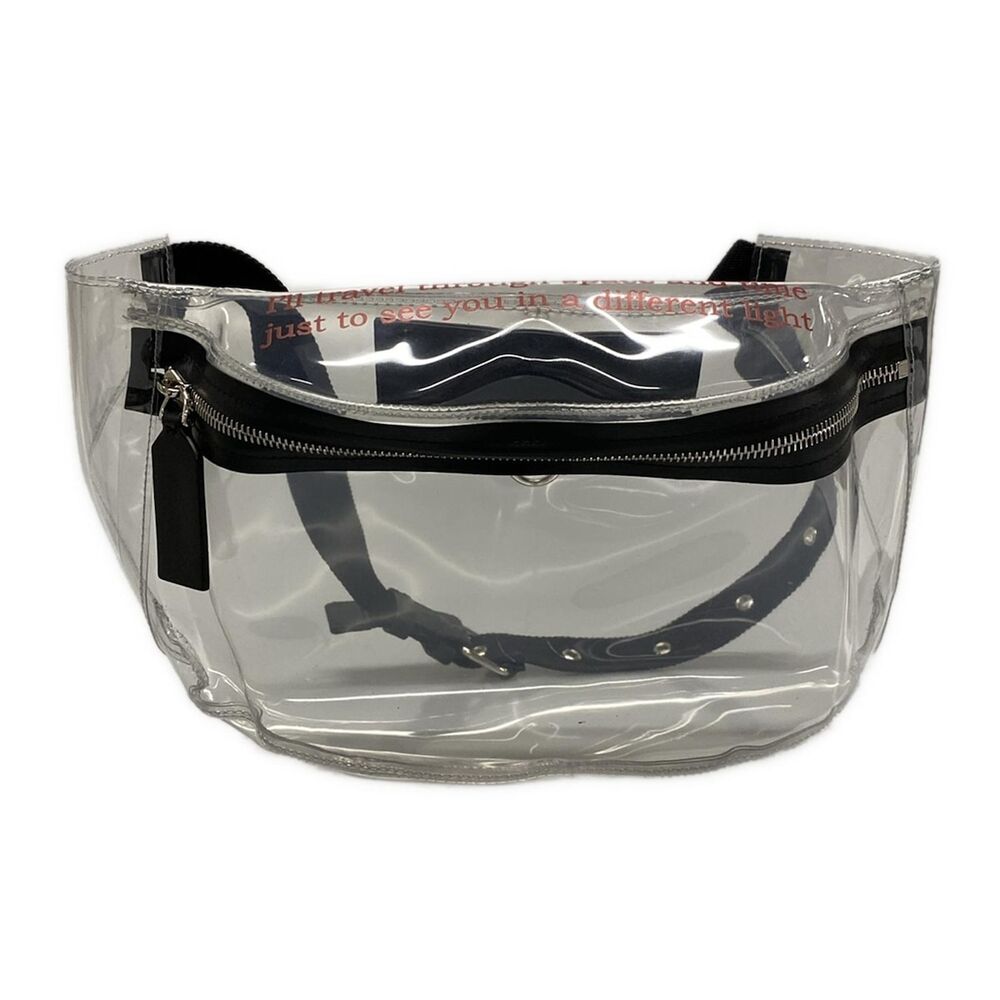 Valentino Garavani Bum Bag Clear Black White PVC Leather